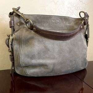 Coach Suede Zoe Hobo Handbag
